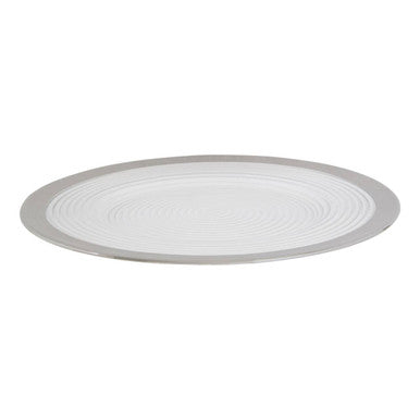 Ida Embossed Glass With Silver Rim Charger Plate - image 3