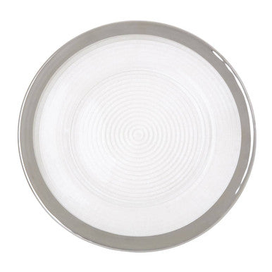 Ida 33Cm Embossed Charger Plate With Silver Rim
