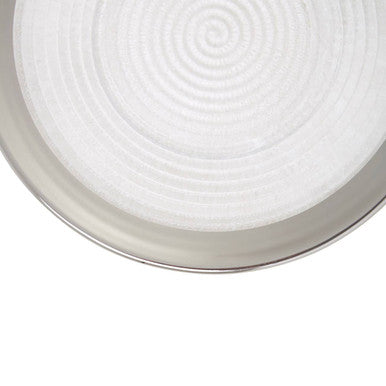 Ida 21Cm Embossed Side Plate With Silver Rim