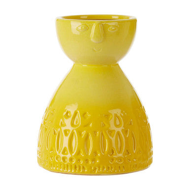 Visage Small Yellow Face Vase - image 2