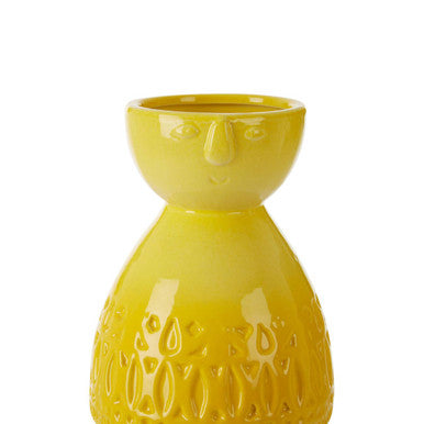 Mimo Small Yellow Face Vase