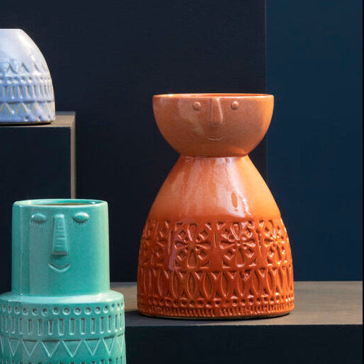 Visage Medium Coral Face Vase - image 1