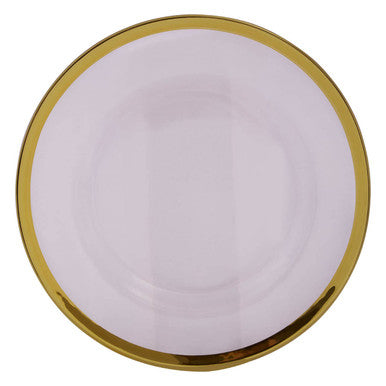 Ida Textured Glass Dinner Plate With Gold Rim - image 1