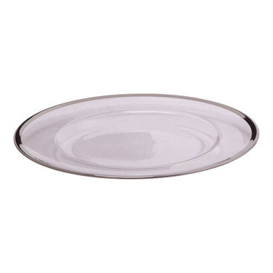 Ida Glass Charger Plate With Silver Rim - image 4