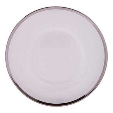 Ida Glass Charger Plate With Silver Rim - image 1
