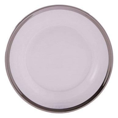 Ida Glass Side Plate With Silver Rim - image 1
