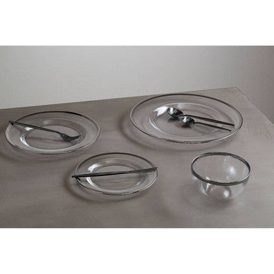 Ida Glass Side Plate With Silver Rim - image 4