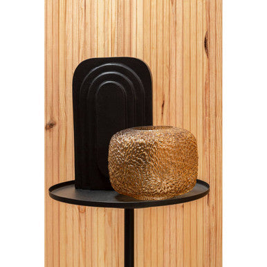 Colbie Small Embossed Amber Glass Vase