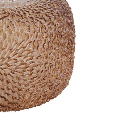 Colbie Small Embossed Amber Glass Vase