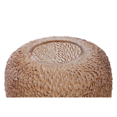 Colbie Small Embossed Amber Glass Vase