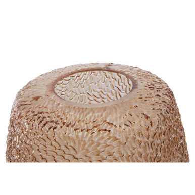 Colbie Medium Embossed Amber Glass Vase