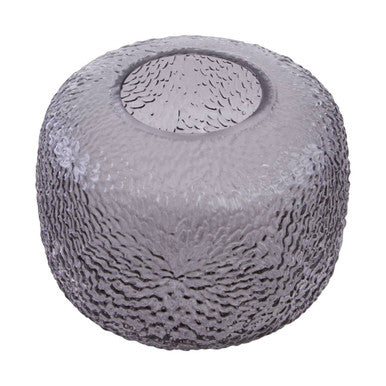 Colbie Small Embossed Grey Glass Vase