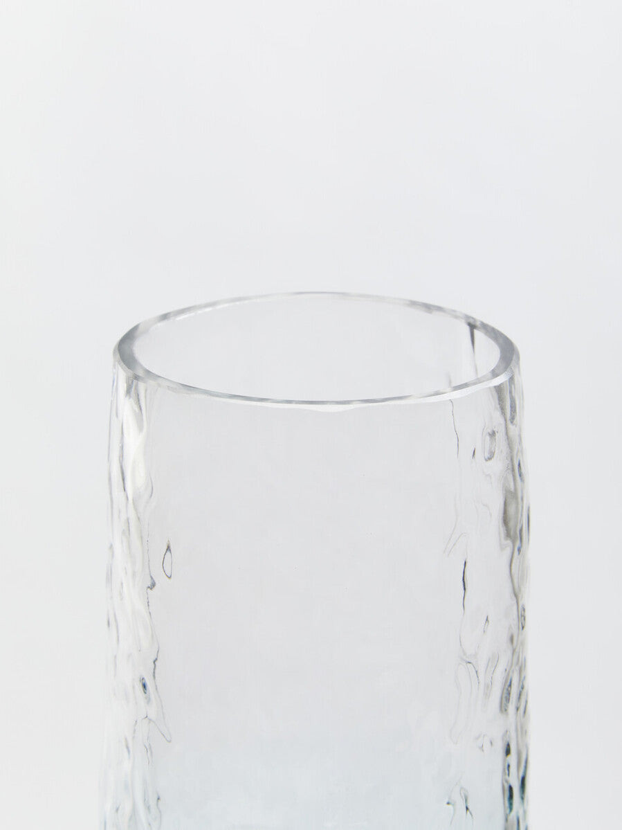 Brock large blue glass vase