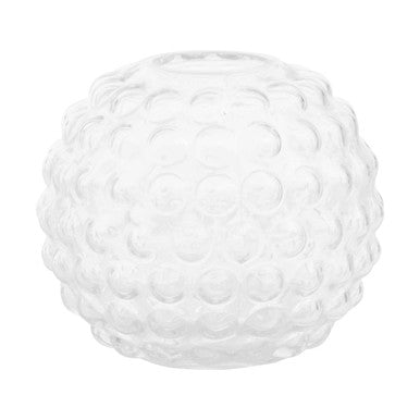 White textured sphere on a white background