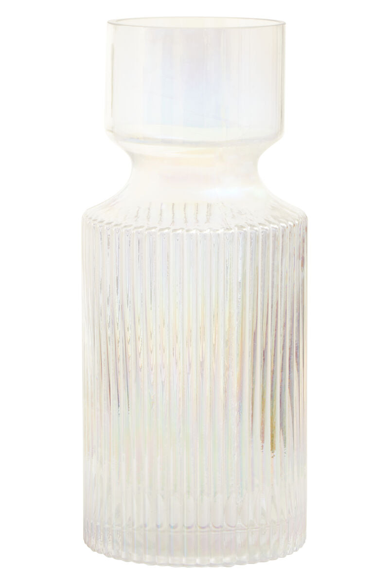 White textured vase on a white background