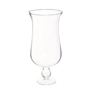 Ambra Clear Glass Fluted Vase.