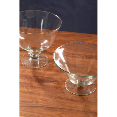Ambra Clear Glass Footed Bowl
