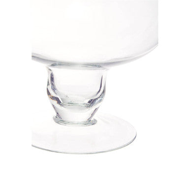 Ambra Clear Glass Footed Bowl