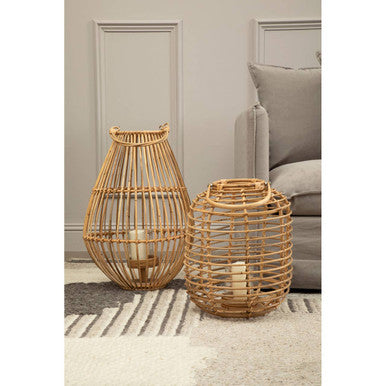 Mataram Natural Rattan Round Lantern