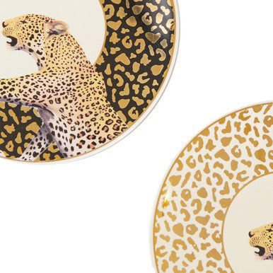 London Leo Set Of 4 Canape Plates
