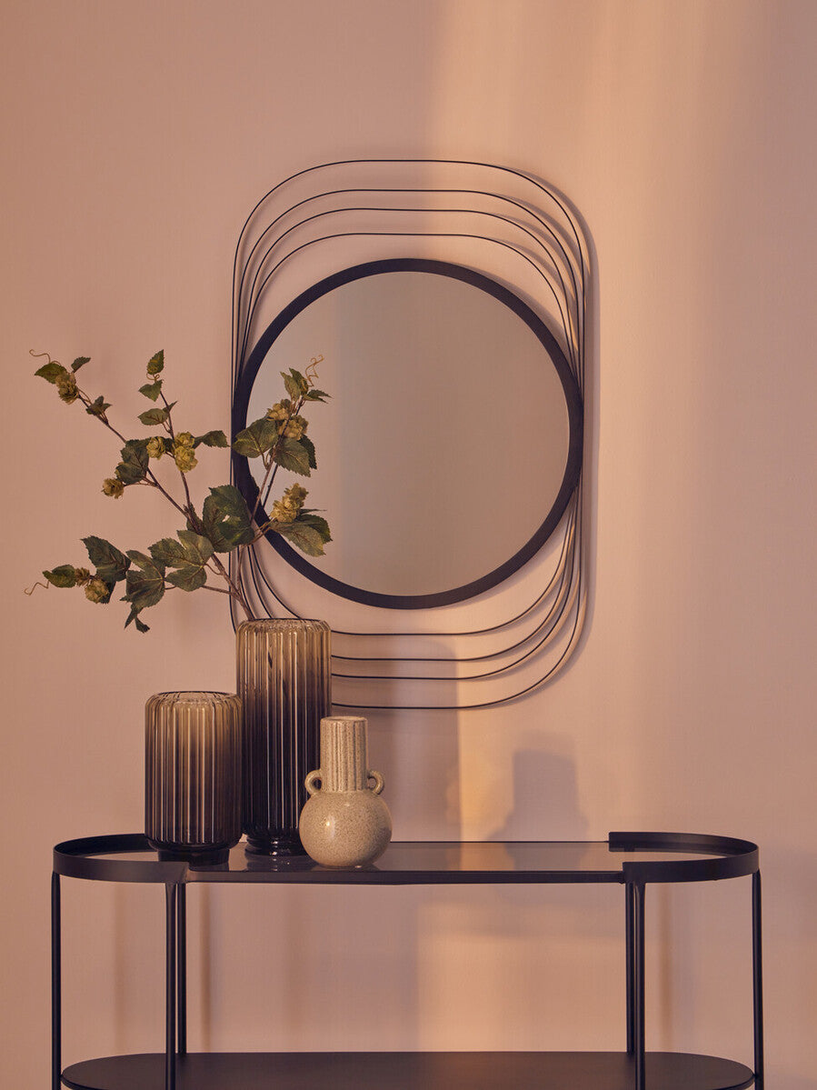 Chima Large Grey Ribbed Glass Vase - image 7