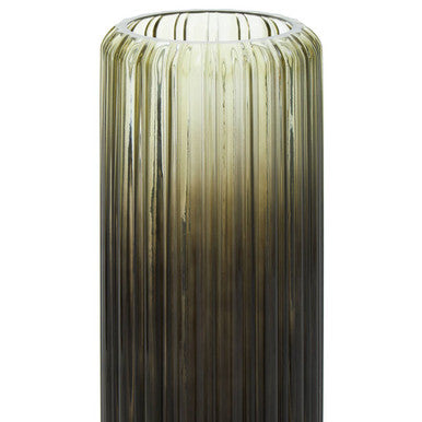 Chima Large Grey Ribbed Glass Vase - image 6