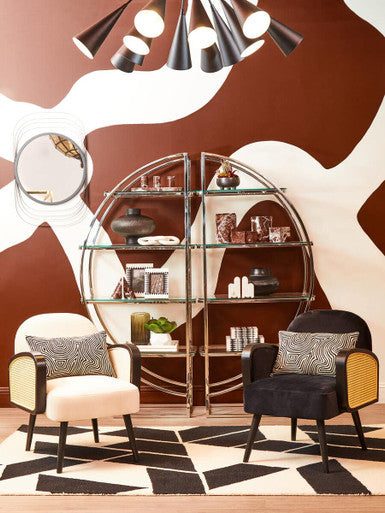 Chima Small Grey Ribbed Glass Vase