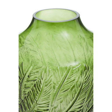 Corie Large Botanical Green Glass Vase