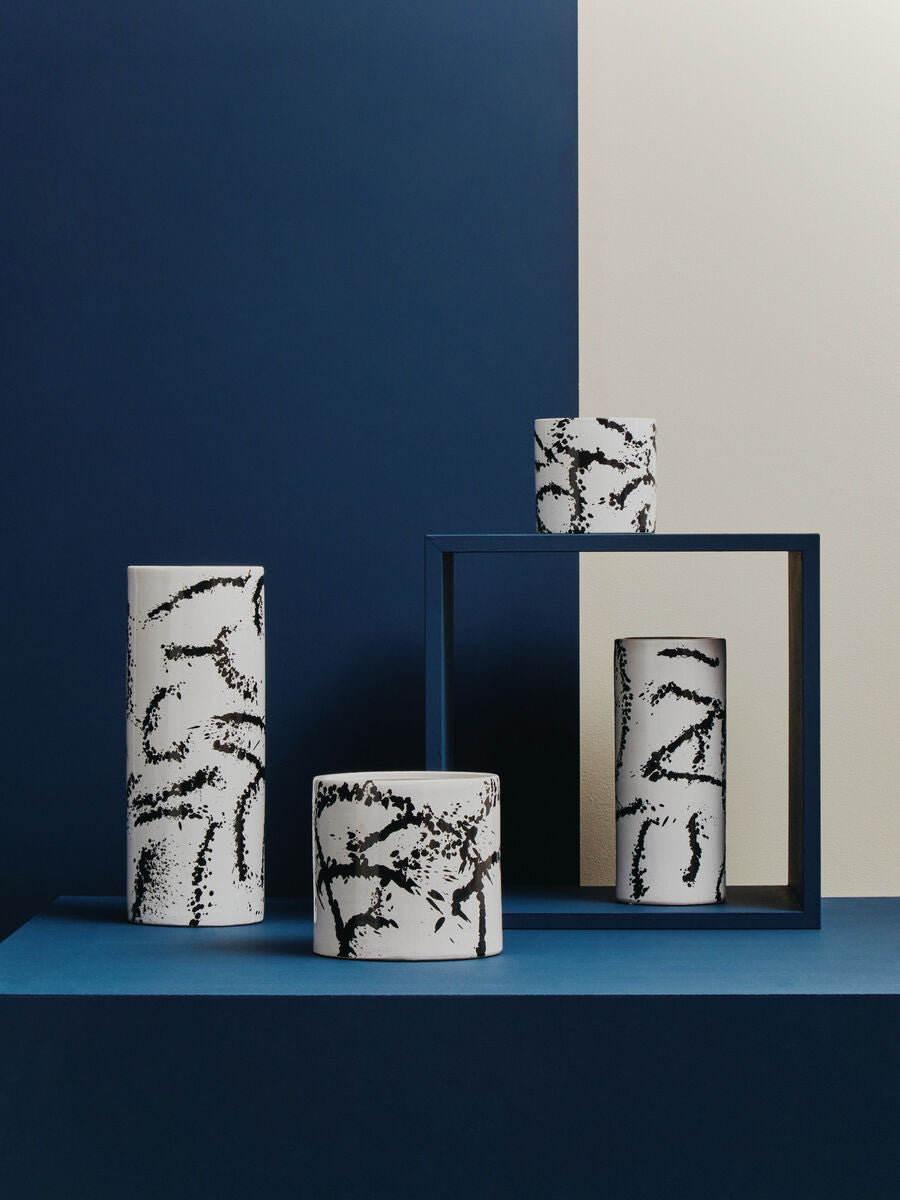 Sorrell Small Black And White Ceramic Vase