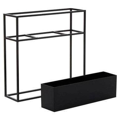 Asher Floor Standing Black Plant Box