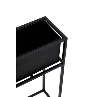 Asher Floor Standing Black Plant Box