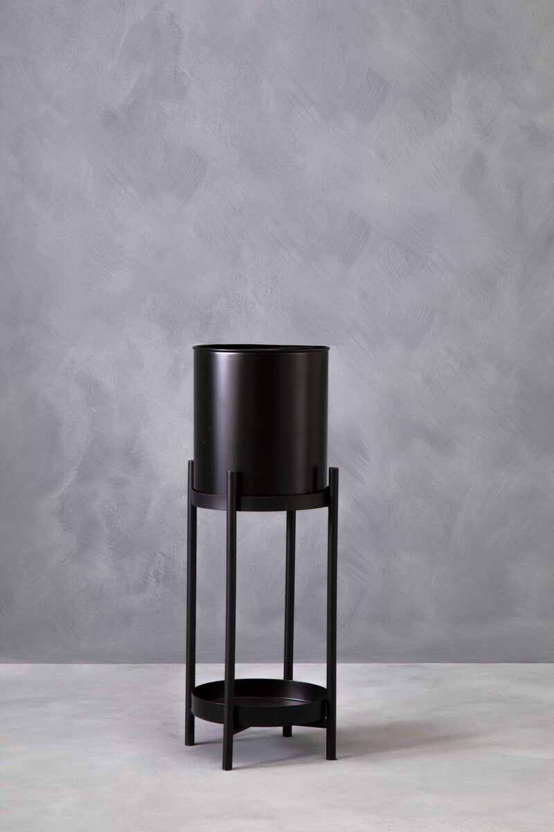 Asher Two Tier Black Plant Stand