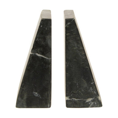 Marris Set Of Two Black Marble Bookends