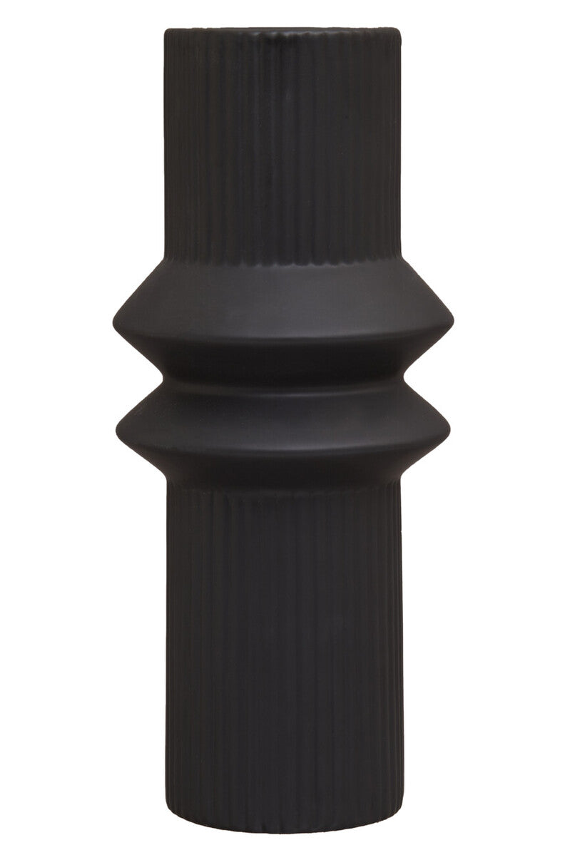 Fabia Black Ceramic Vase