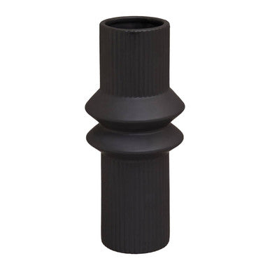 Black rubber grommet on a white background
