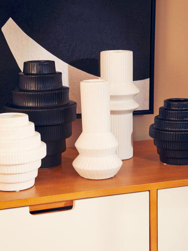 Fabia White Ceramic Vase