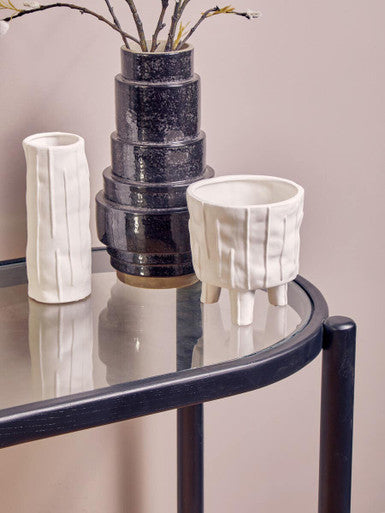 Fara White Small Vase