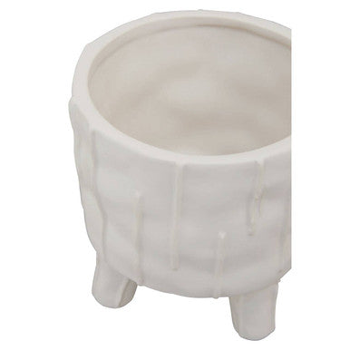 Fara White Small Planter