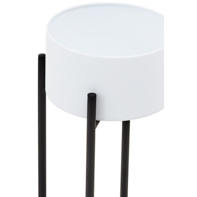 Trosa Small White And Black Floor Standing Planter