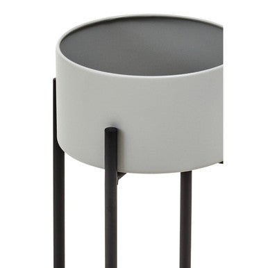 Trosa Small Grey And Black Floor Standing Planter