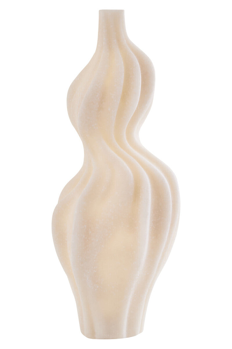 Broc White Marble Effect Organic Twist Vase