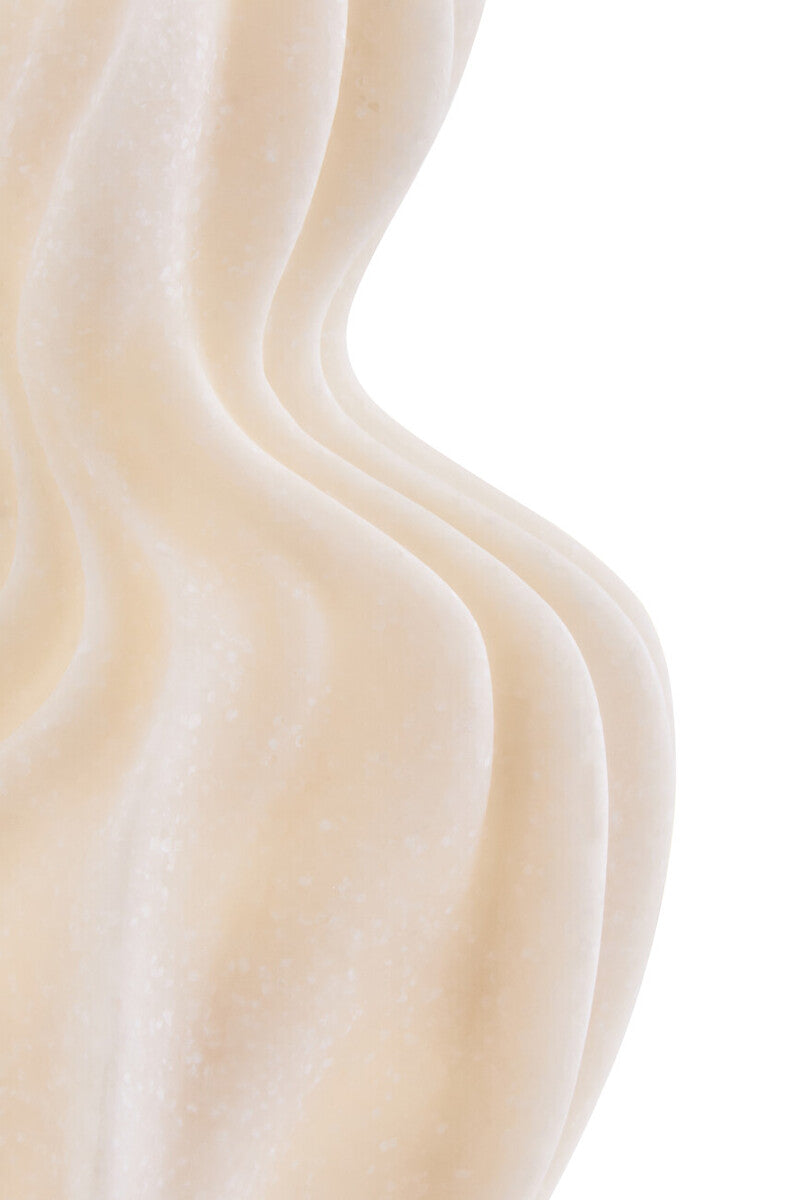 Broc White Marble Effect Organic Twist Vase