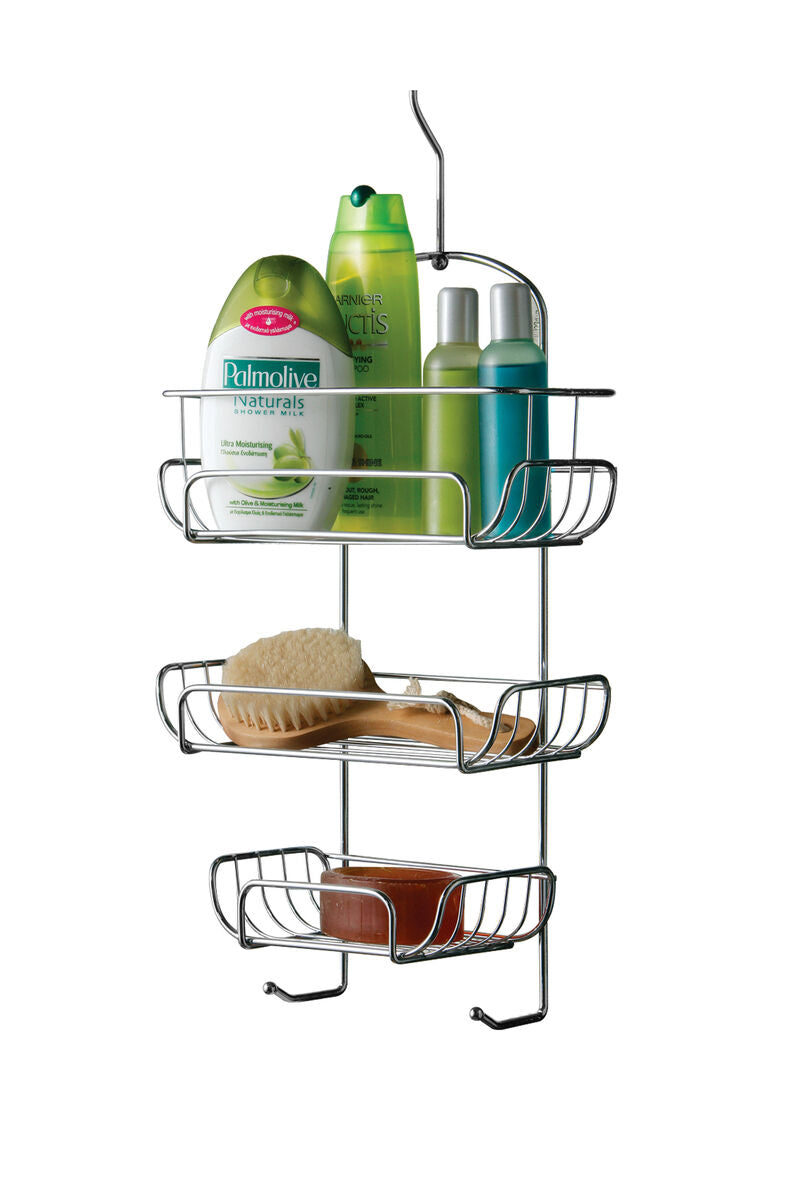 Dara Three Tier Chrome Shower Caddy