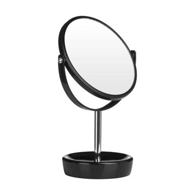 Cassini Black Plastic Swivel Table Mirror