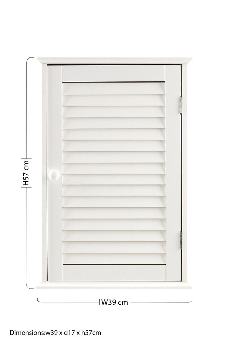 Shutter White Wood Wall Cabinet - image 10