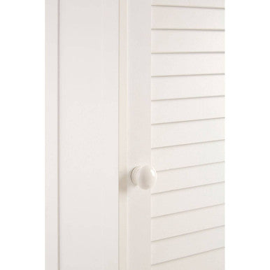 Shutter White Wood Wall Cabinet