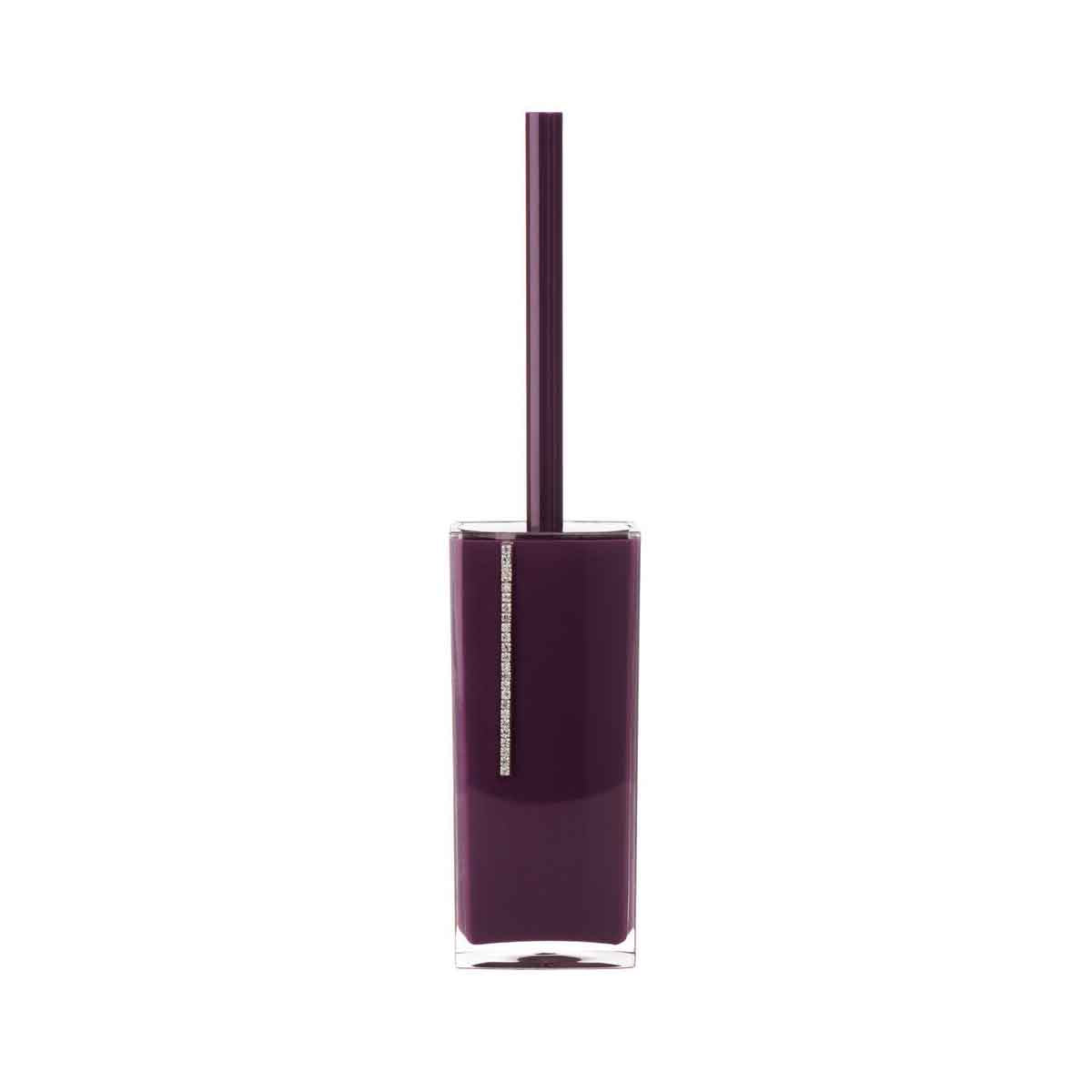 Ando Purple Acrylic And Crystal Toilet Brush