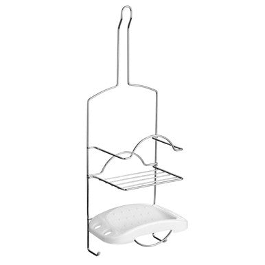 Dara 2 Tier White Soap Dish Shower Caddy - image 1