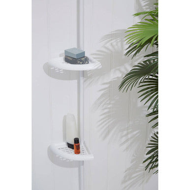 Linnea White Ps 4 Tier Corner Shelf Unit