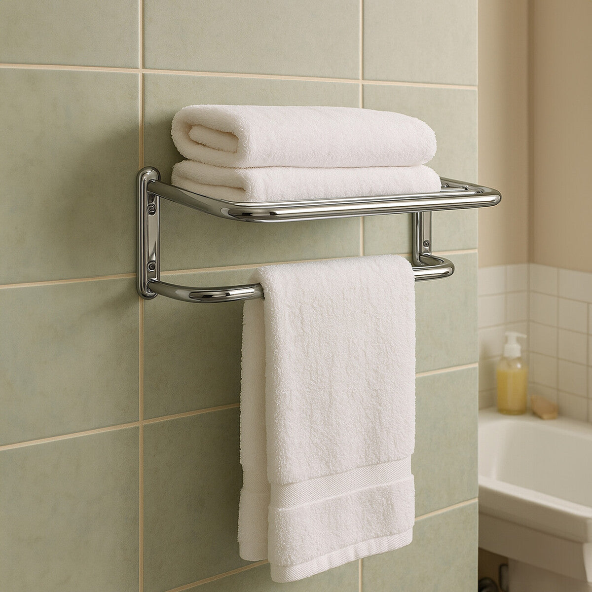 Dara Chrome Finish Wall Mountable Towel Shelf - image 2